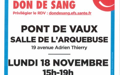 Don du Sang – 18 Novembre 2024